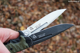 Складной нож Кугуар AUS-8 Black Titanium