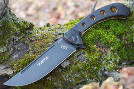 Складной нож Восток AUS-8 Black Titanium