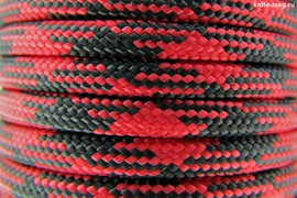 Paracord Type III 550, Camo Black&Red