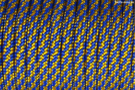 Paracord Type III 550, Spiral Blue&Gold