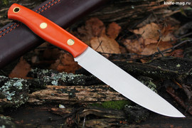 Туристический нож Slender M Orange Bohler N690, накладки micarta