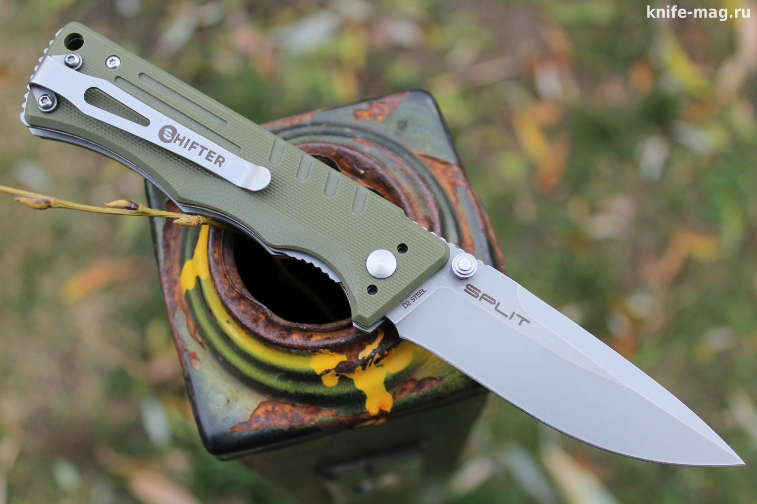 Складной нож Split Olive