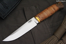 Туристический нож Боровой М Bohler N690, рукоять береста