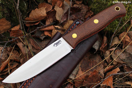 Туристический нож Модель XM D2, накладки micarta Койот, оружейная насечка