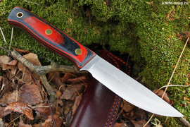 Туристический нож Росомаха D2, накладки micarta Red & Black