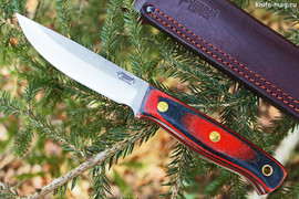 Туристический нож Росомаха D2, накладки micarta Red & Black