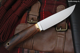 Туристический нож Гризли Bohler N690, рукоять орех