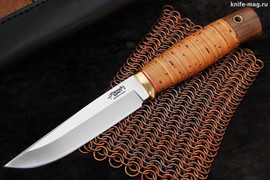 Туристический нож Кузьмич Bohler N690, рукоять береста