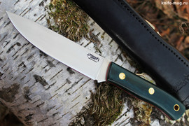 Туристический нож TKK Bohler N690, накладки micarta (Изумруд)