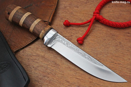 Лиса (рукоять орех, вставки карельская береза)