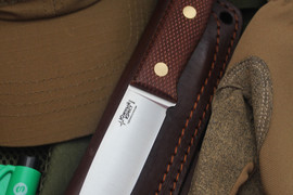 Туристический нож Ягд Bohler N690, накладки micarta Койот, оружейная насечка