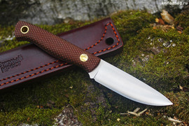 Туристический нож Small Bohler N690 конвекс, накладки micarta Койот, оружейная насечка