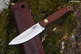 Туристический нож Small Bohler N690 конвекс, накладки micarta Койот, оружейная насечка
