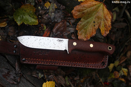 Туристический нож Кедр D2, накладки micarta Койот, оружейная насечка