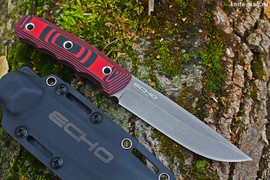 Туристический нож Echo Niolox G-10 Red & Black Tac Wash
